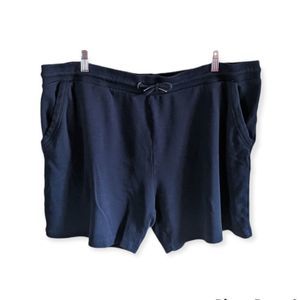 Tu Woman Navy Blue 100% Cotton Tie Waist Woman's Plus Size 22 Like New Shorts.